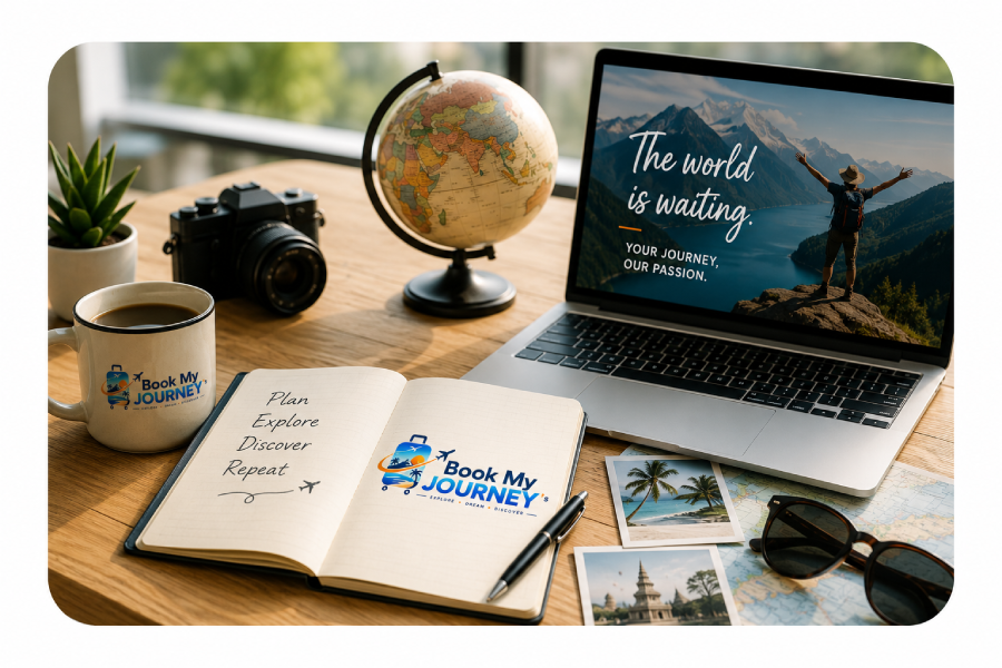Travel globe illustration